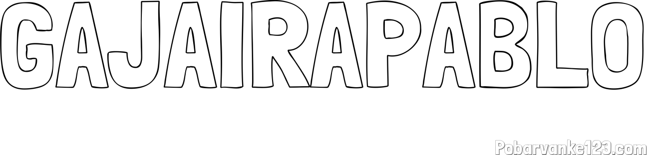 Pobarvanka imena GAJAIRAPABLO