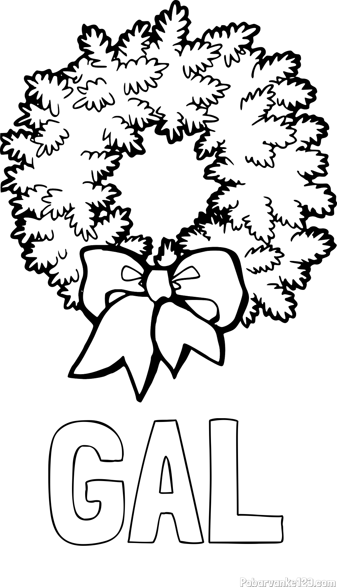 Pobarvanka imena GAL in adventni venček