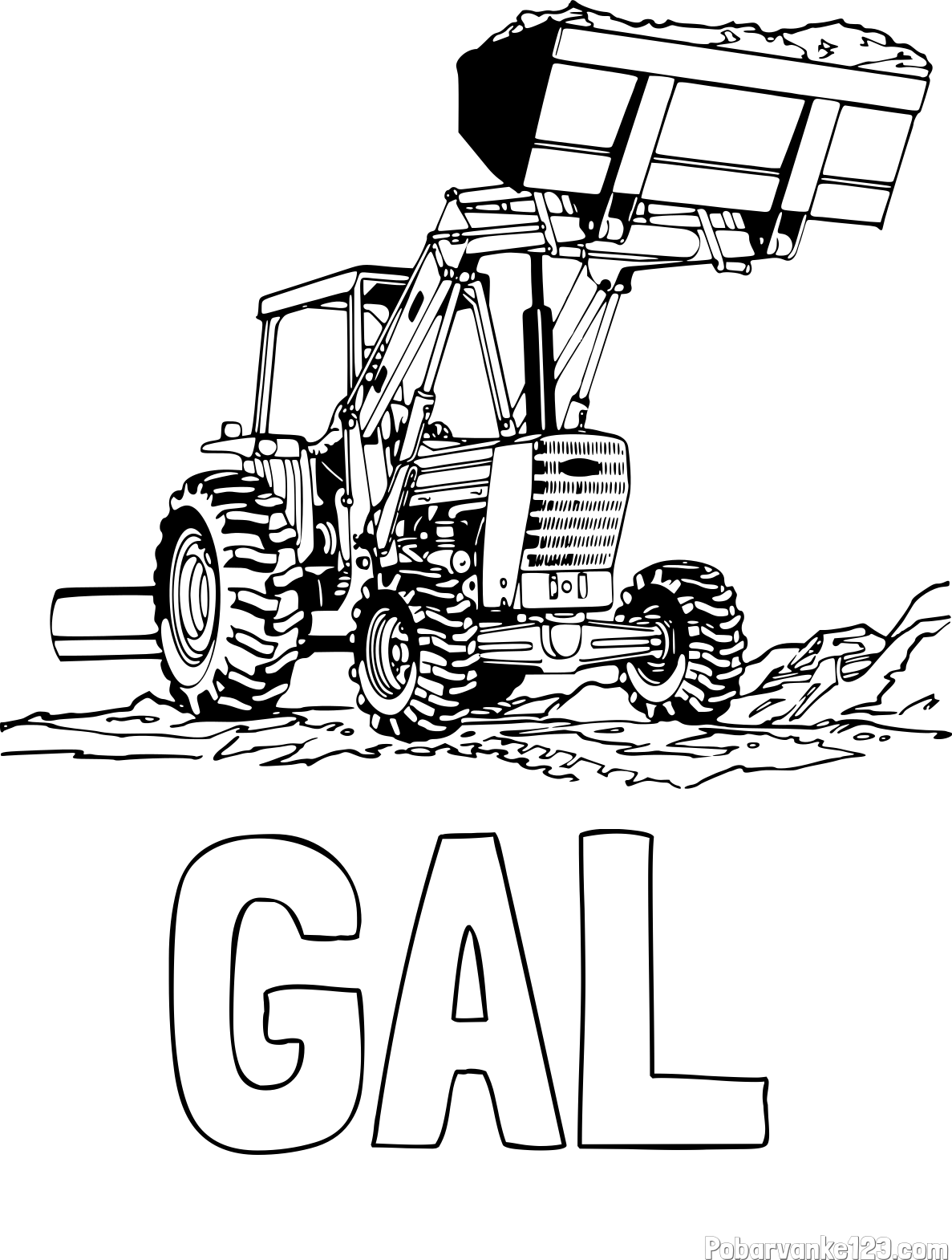 Pobarvanka imena GAL in pobarvanka traktorja