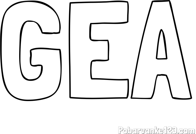 Pobarvanka imena GEA