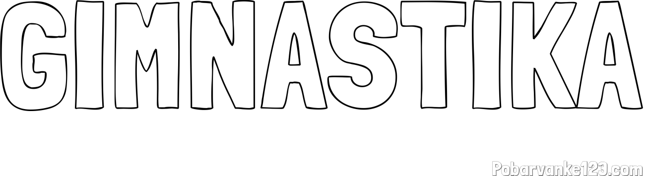 Pobarvanka imena GIMNASTIKA