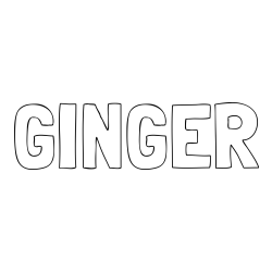 Online izdelana pobarvanka - Pobarvanka imena GINGER