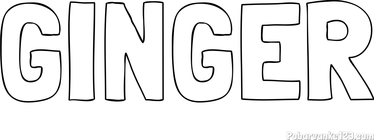 Pobarvanka imena GINGER
