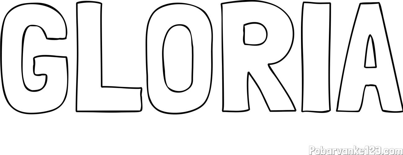 Pobarvanka imena GLORIA