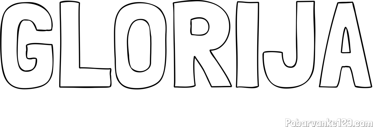 Pobarvanka imena GLORIJA