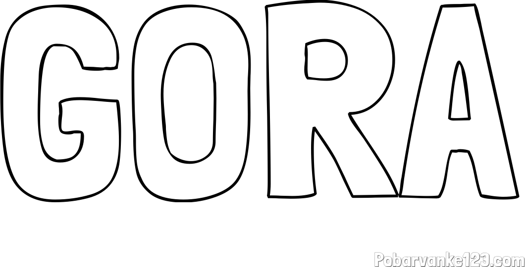 Pobarvanka imena GORA