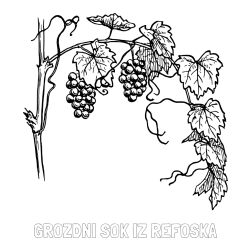 Online izdelana pobarvanka - Pobarvanka imena GROZDNI SOK IZ REFOŠKA in pobarvanka vinske trte