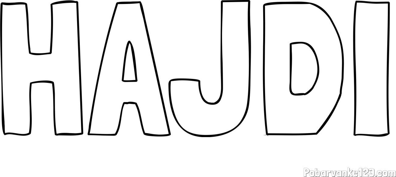 Pobarvanka imena HAJDI