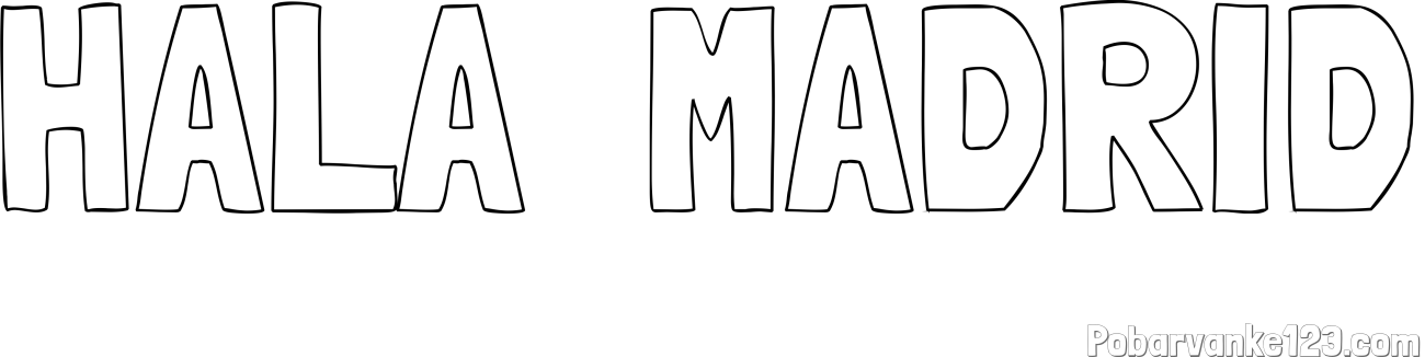 Pobarvanka imena HALA  MADRID