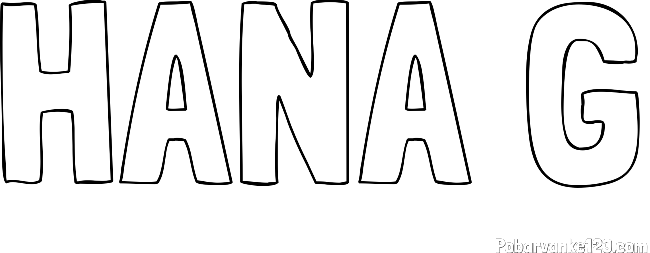 Pobarvanka imena HANA G