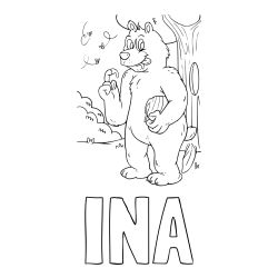 Pobarvanka imena INA