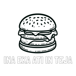 Online izdelana pobarvanka - Pobarvanka imena INA EKA ATI IN TEJA in preprosta pobarvanka hamburgerja