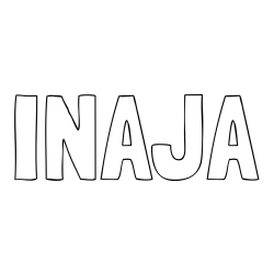 Online izdelana pobarvanka - Pobarvanka imena INAJA