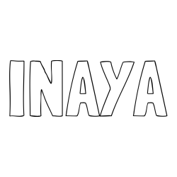Pobarvanka imena INAYA