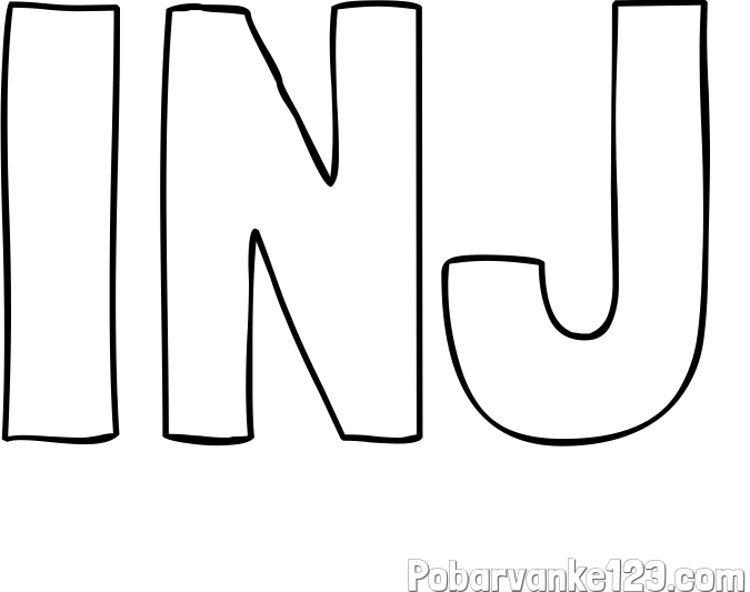 Pobarvanka imena INJ