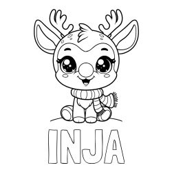 Pobarvanka imena INJA