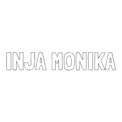 Online izdelana pobarvanka - Pobarvanka imena INJA MONIKA