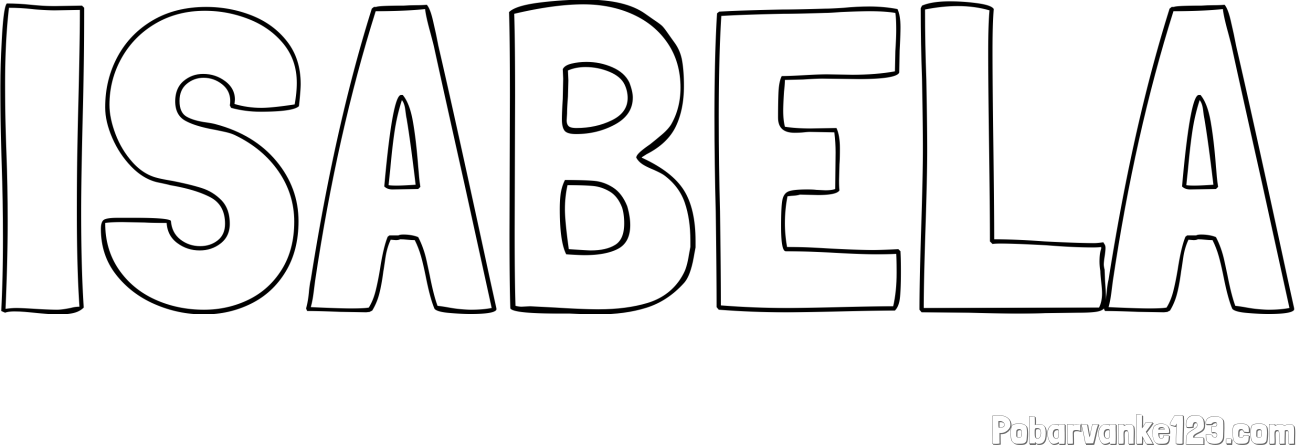 Pobarvanka imena ISABELA