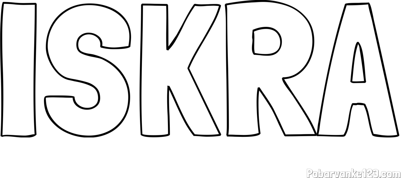 Pobarvanka imena ISKRA