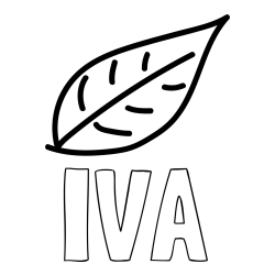 Online izdelana pobarvanka - Pobarvanka imena IVA in otroška pobarvanka jesenskega lista