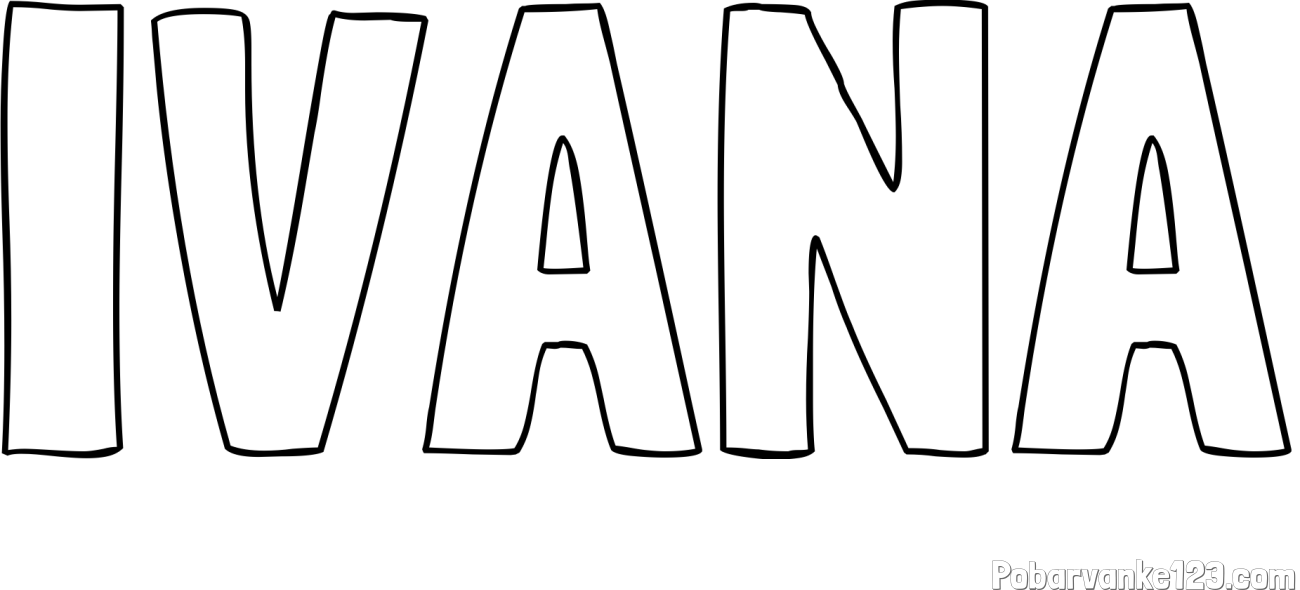 Pobarvanka imena IVANA