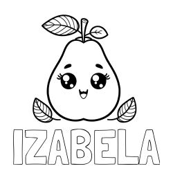 Pobarvanka imena IZABELA