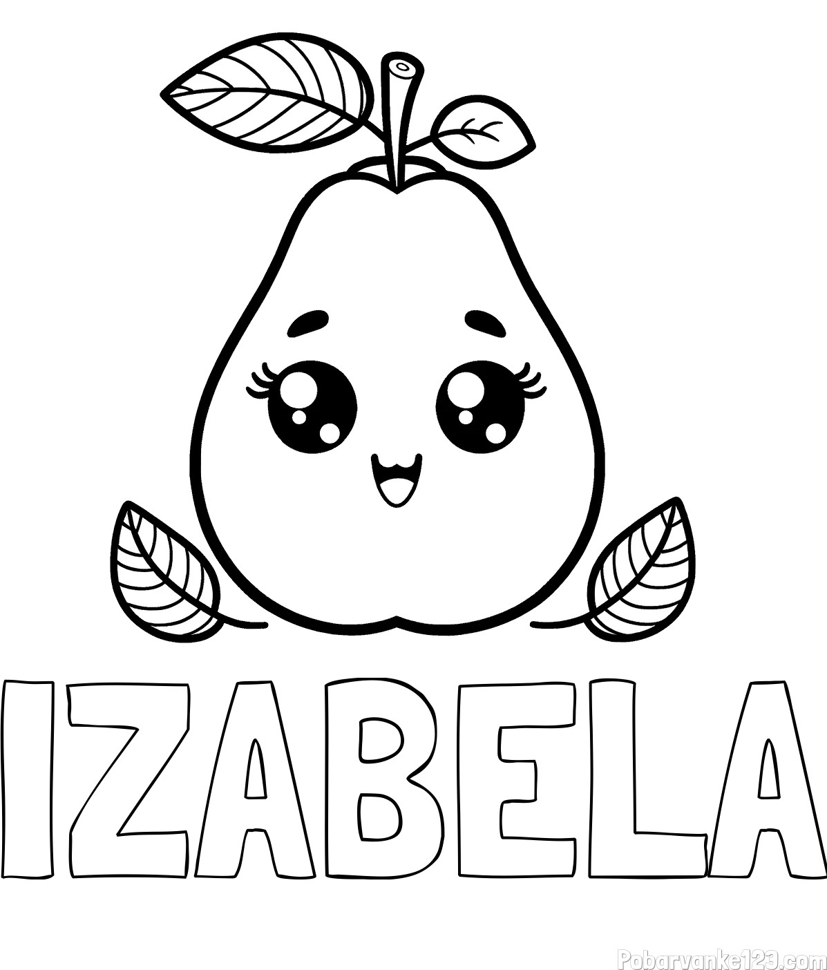 Pobarvanka imena IZABELA