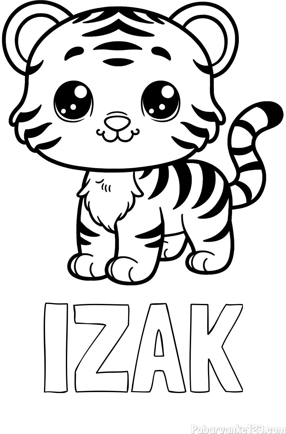 Pobarvanka imena IZAK