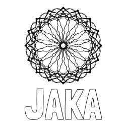 Pobarvanka imena JAKA in madale