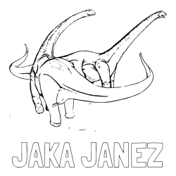 Online izdelana pobarvanka - Pobarvanka imena JAKA JANEZ in pobarvanka dinozavra Alamosaurus