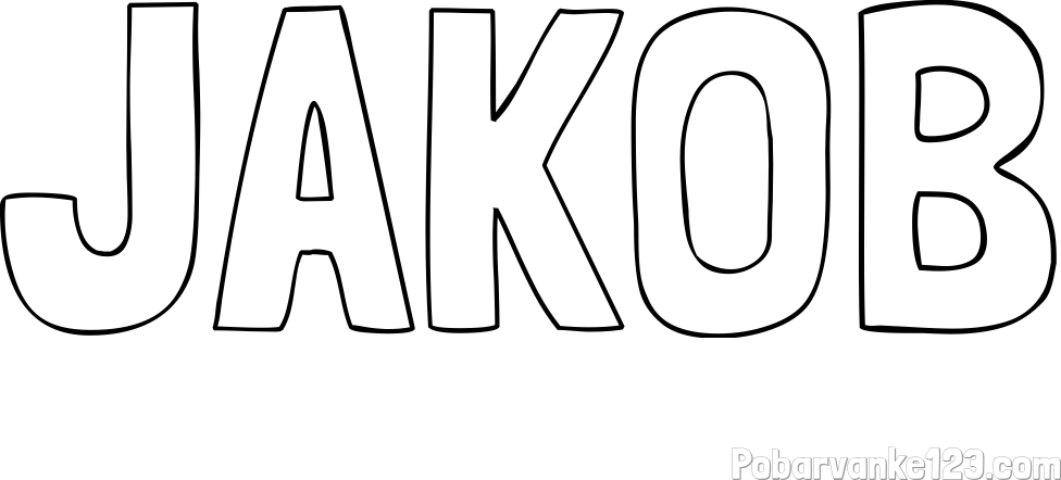 Pobarvanka imena JAKOB