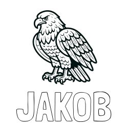 Pobarvanka imena JAKOB