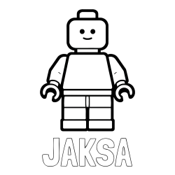 Online izdelana pobarvanka - Pobarvanka imena JAKŠA in pobarvanka LEGO figurice fanta