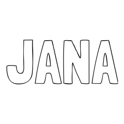 Pobarvanka imena JANA