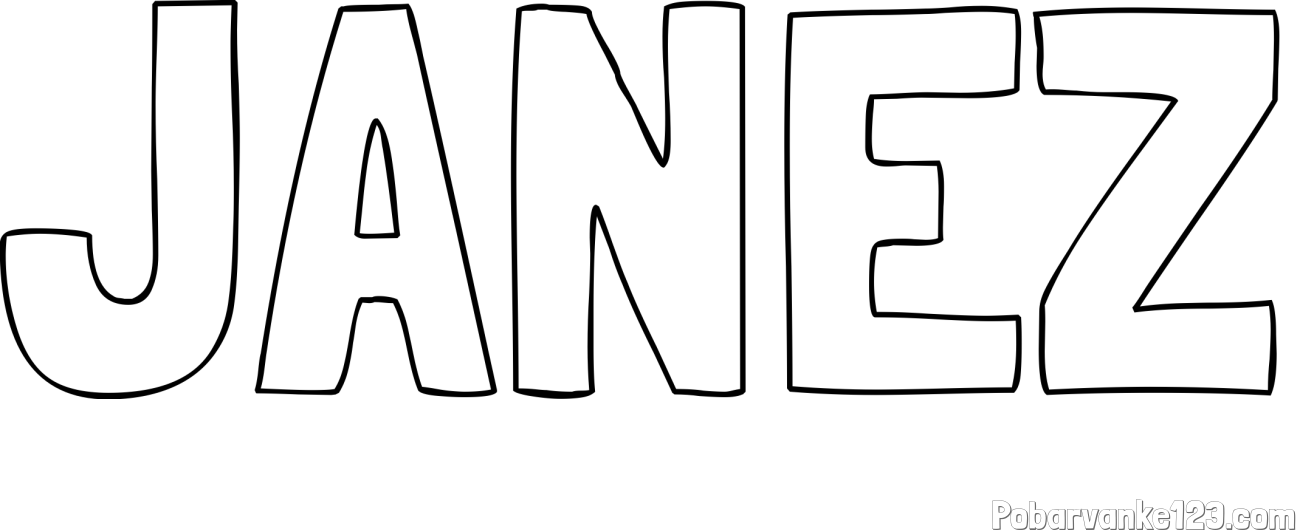 Pobarvanka imena JANEZ