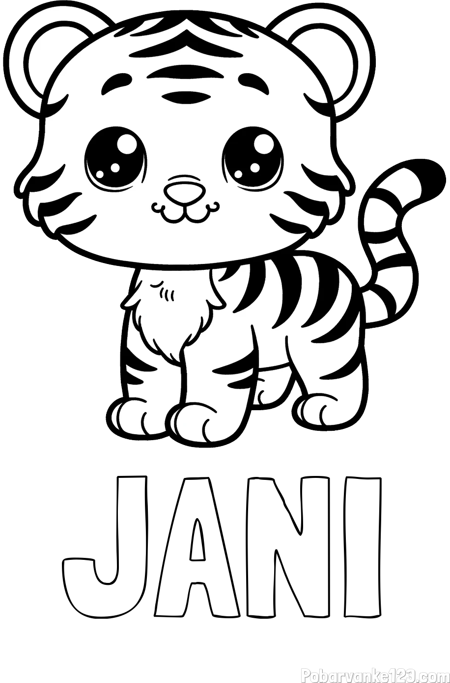 Pobarvanka imena JANI