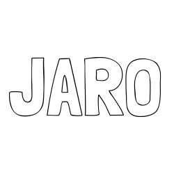 Online izdelana pobarvanka - Pobarvanka imena JARO