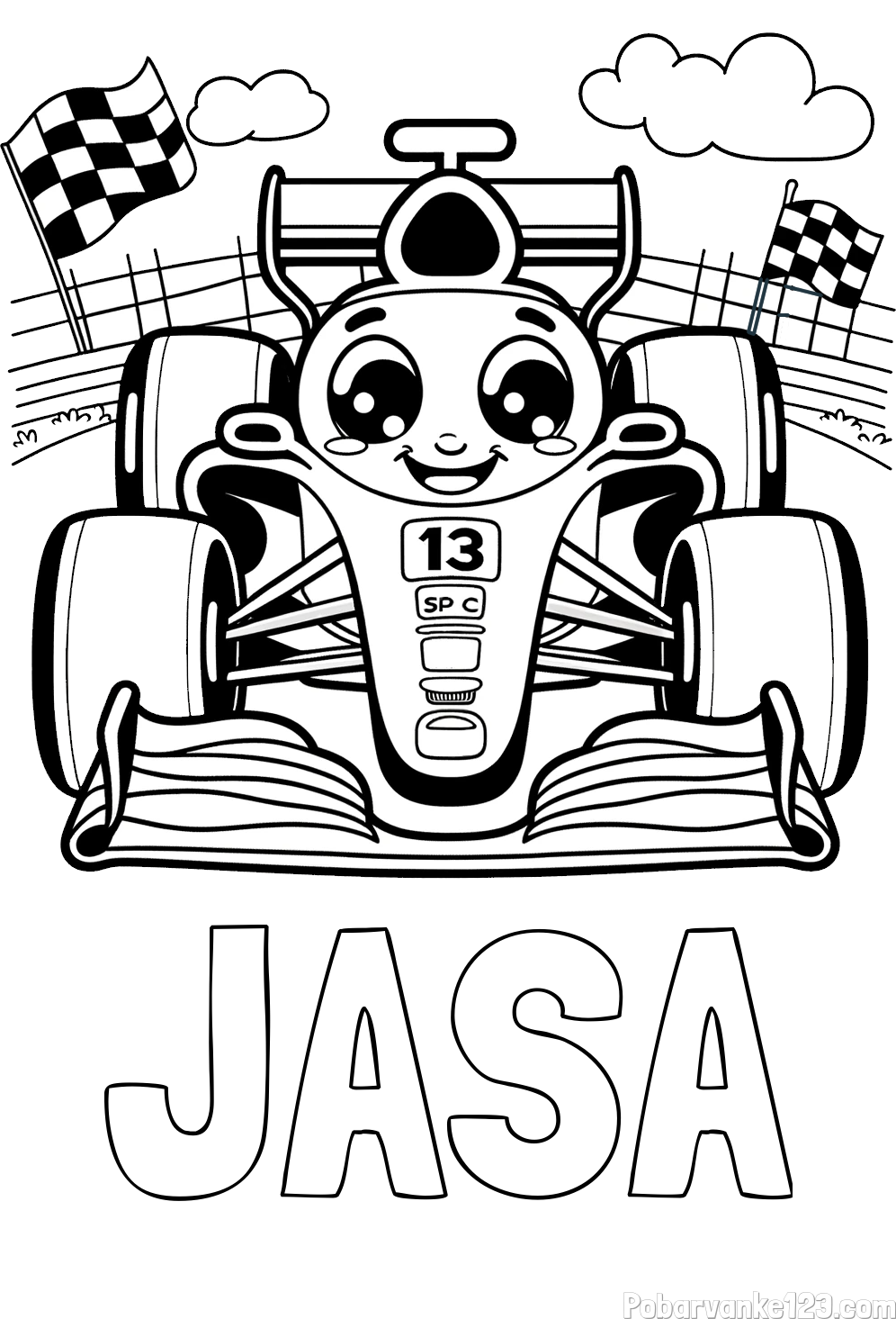 Pobarvanka imena JAŠA