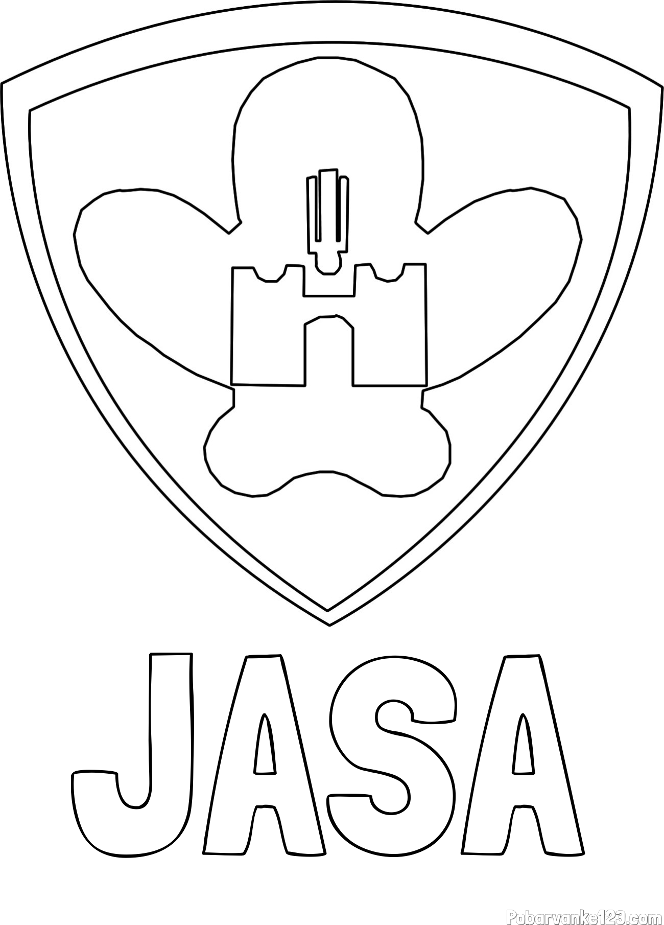 Pobarvanka imena JAŠA in pobarvanka NK Maribor (grb)