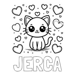 Pobarvanka imena JERCA