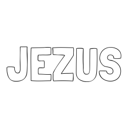 Online izdelana pobarvanka - Pobarvanka imena JEZUS