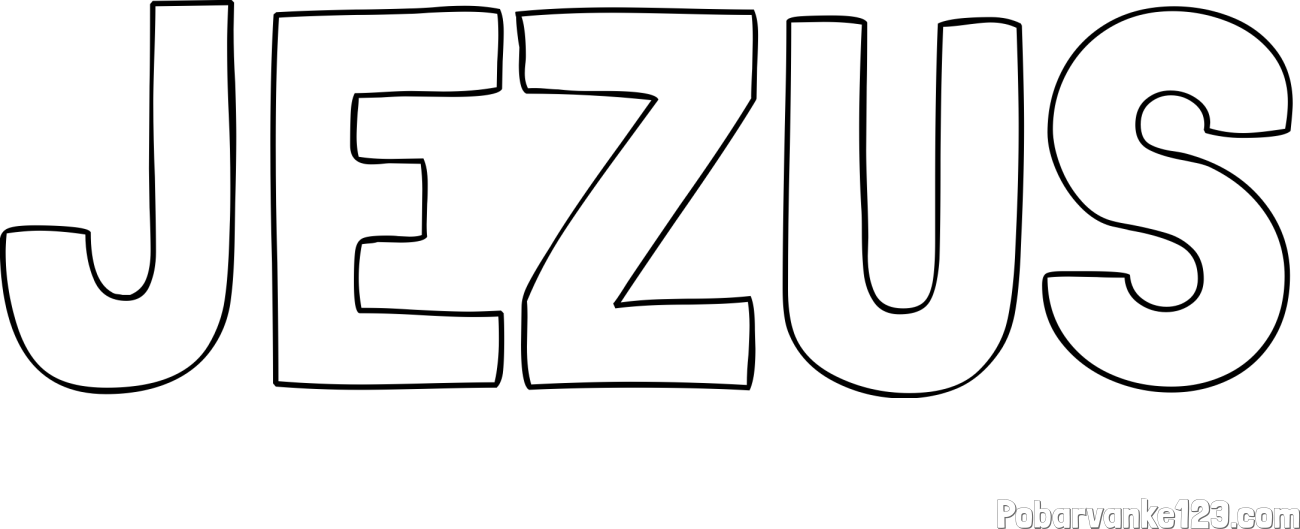 Pobarvanka imena JEZUS