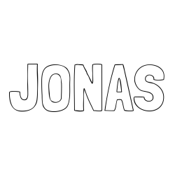 Online izdelana pobarvanka - Pobarvanka imena JONAS