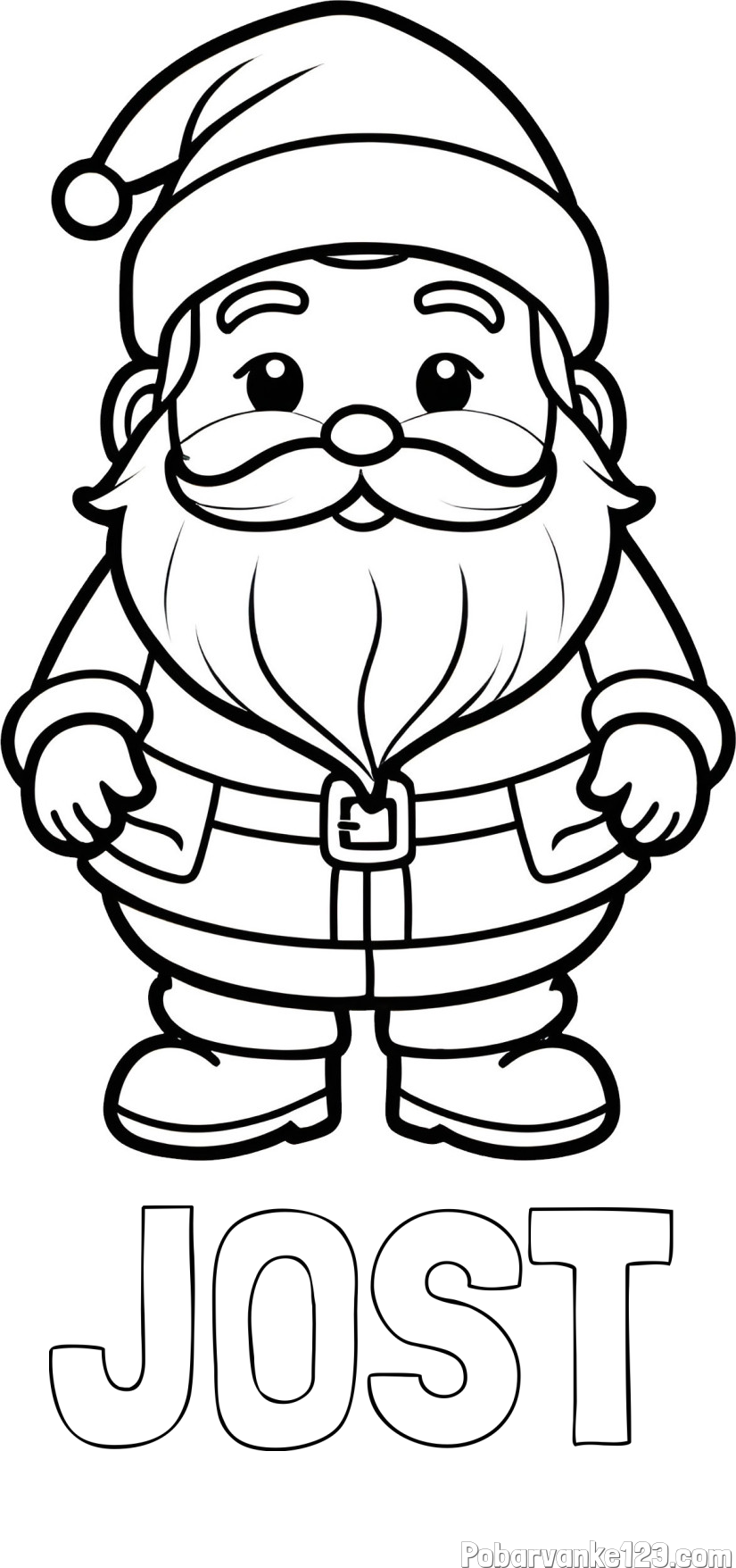 Pobarvanka imena JOŠT in simpatična pobarvanka Božička