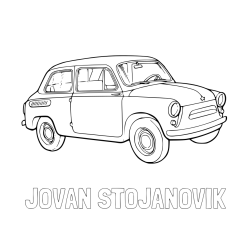 Pobarvanka imena JOVAN STOJANOVIK in pobarvanka fička