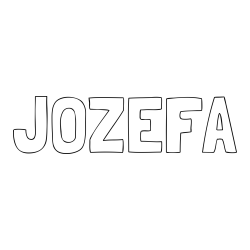 Online izdelana pobarvanka - Pobarvanka imena JOŽEFA