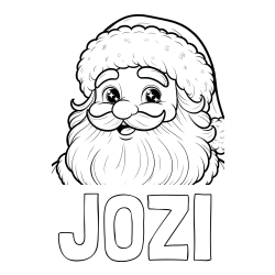 Online izdelana pobarvanka - Pobarvanka imena JOŽI in pobarvanka prijaznega Božička