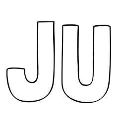 Online izdelana pobarvanka - Pobarvanka imena JU