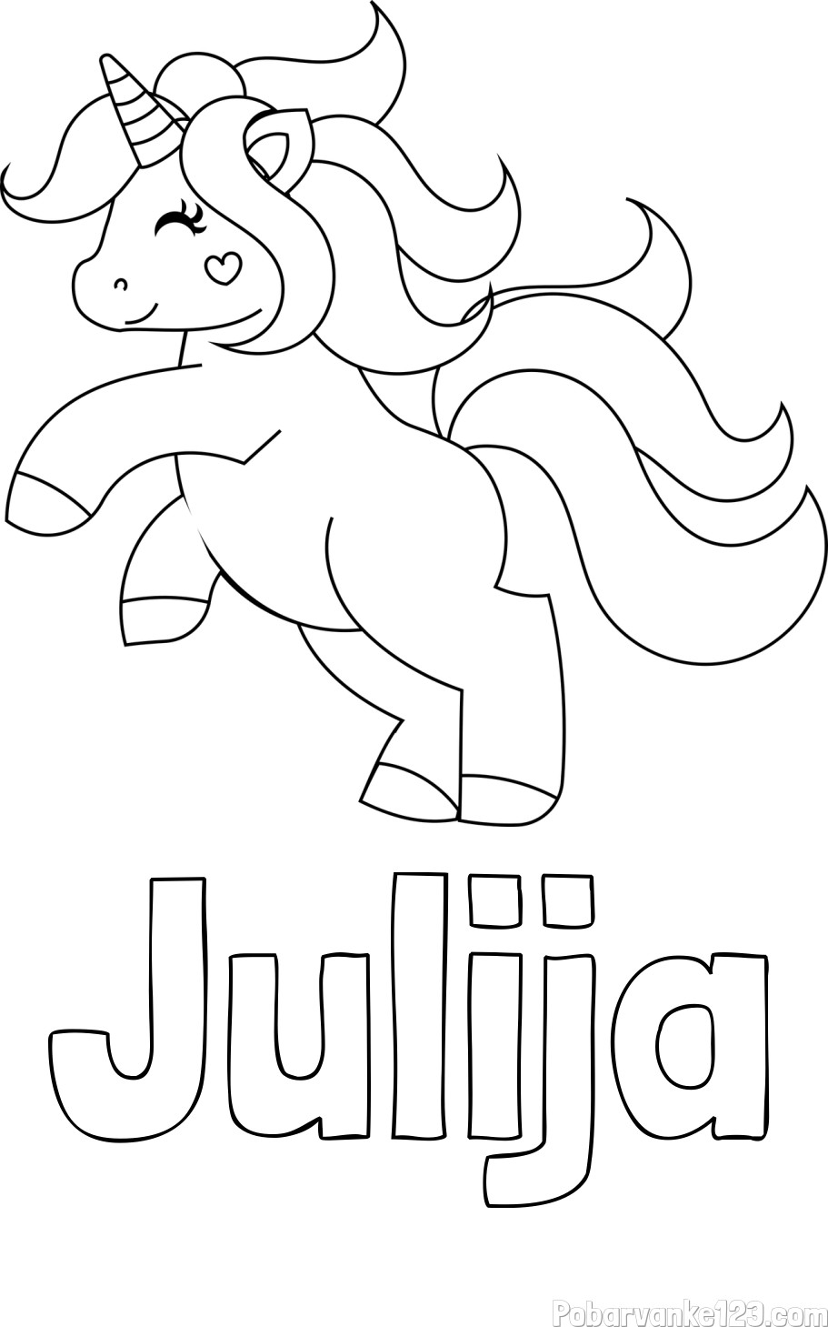 Pobarvanka imena Julija