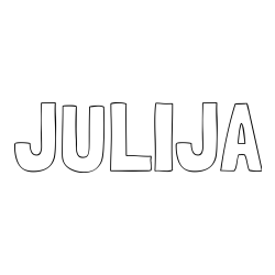 Pobarvanka imena JULIJA
